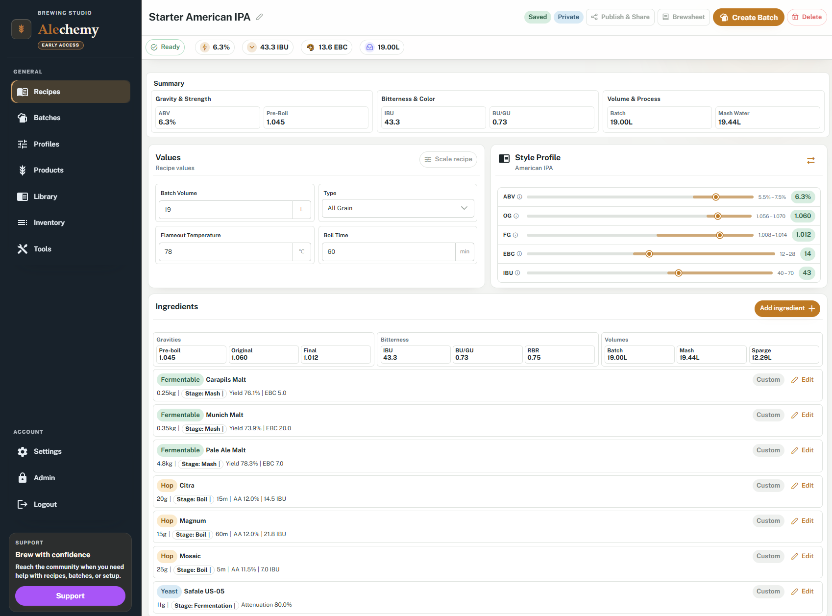 Alechemy app preview